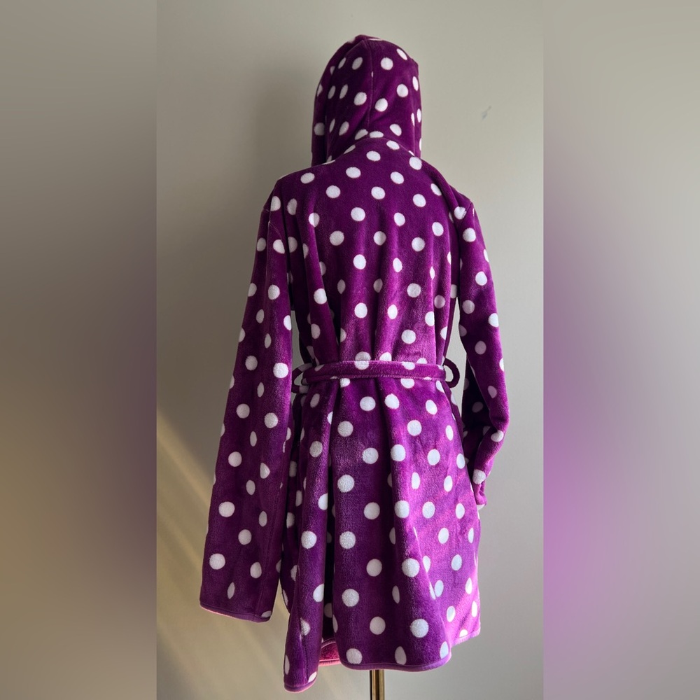 Reversible Joe Boxer Plush Purple Robe - Picture 2 of 9